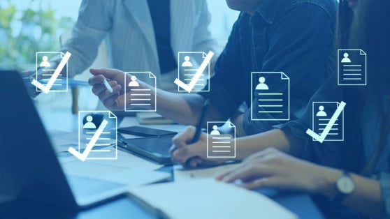 Business recruitment team in a meeting.