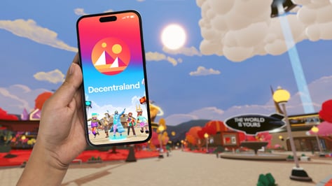 Decentraland app showcasing virtual world used for digital marketing in the metaverse.
