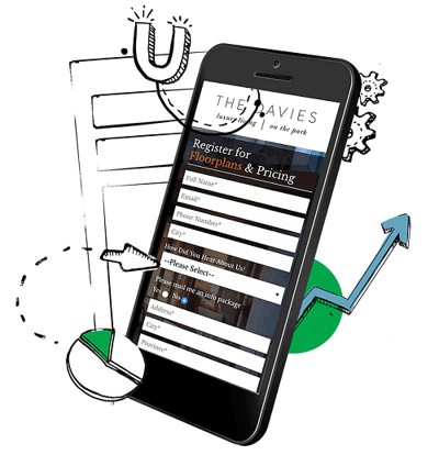 Mobile-friendly lead capture form demonstrating sales leads services for businesses to convert prospects into customers.